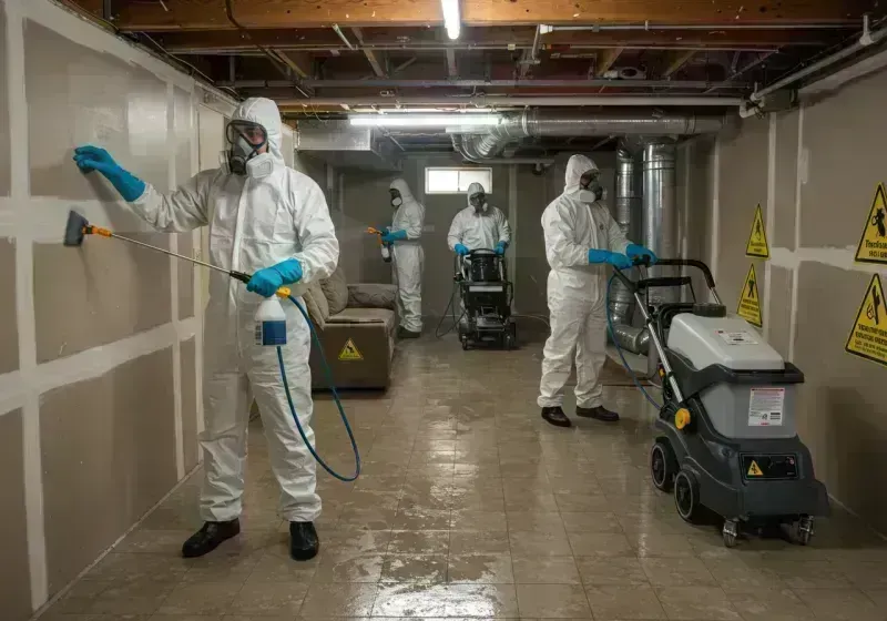 Basement Moisture Removal and Structural Drying process in Alma, NE